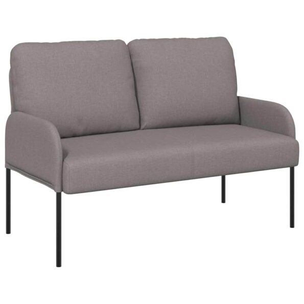 vidaXL Pohovky s vankúšom 110cm Sivohnedá Preglejka – Obrázok 2