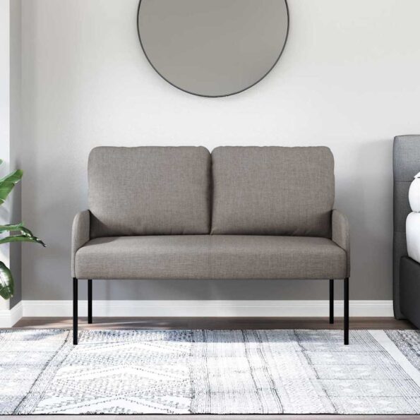 vidaXL Pohovky s vankúšom 110cm Sivohnedá Preglejka – Obrázok 3
