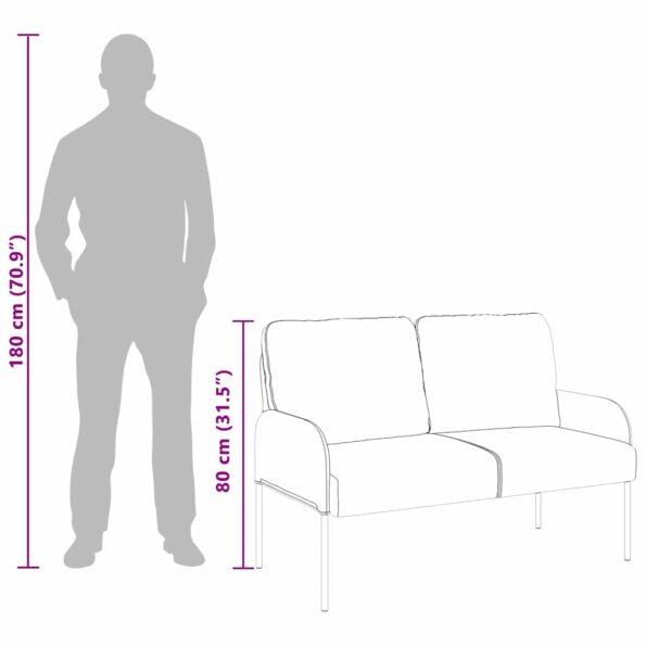 vidaXL Pohovky s vankúšom 110cm Krémová Preglejka – Obrázok 11