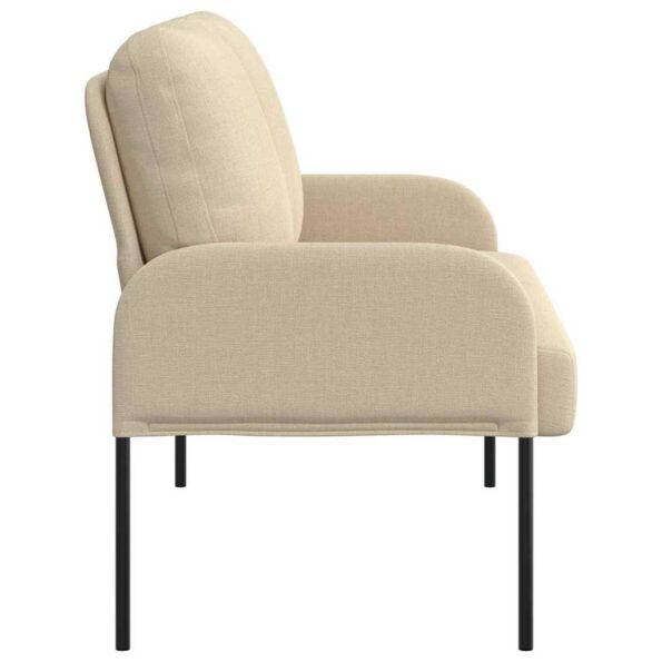 vidaXL Pohovky s vankúšom 110cm Krémová Preglejka – Obrázok 5