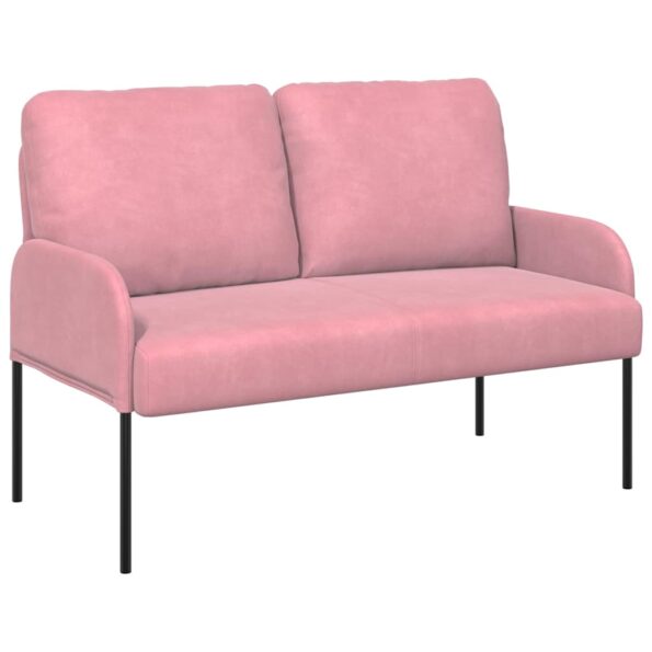 vidaXL Pohovky s vankúšom 110cm Ružová Preglejka – Obrázok 2