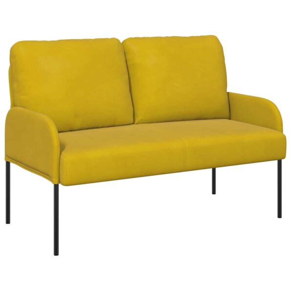 vidaXL Pohovky s vankúšom 110cm Žltá Preglejka – Obrázok 2