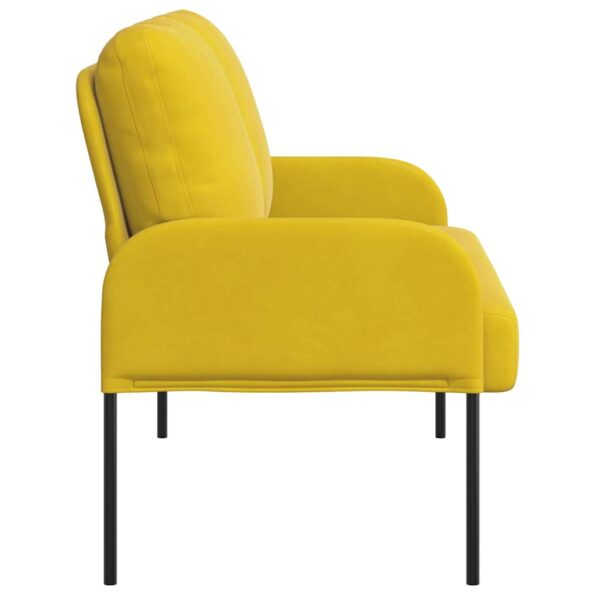 vidaXL Pohovky s vankúšom 110cm Žltá Preglejka – Obrázok 5