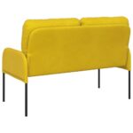 vidaXL Pohovky s vankúšom 110cm Žltá Preglejka – Obrázok 6
