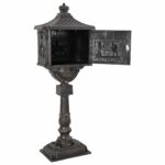 vidaXL Stojaca poštová schránka Bronzová 42,5 x 29,5 x 117 cm – Obrázok 5