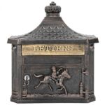 vidaXL Nástenná poštová schránka s dverami Bronzová 40,5 x 16 x 45 cm – Obrázok 6