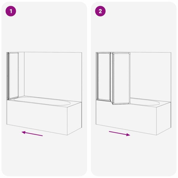 vidaXL Sprchový záves Matné 120 x 117 cm Hliník & PP panel – Obrázok 11