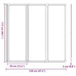 vidaXL Sprchový záves Matné 120 x 117 cm Hliník & PP panel – Obrázok 13