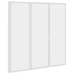 vidaXL Sprchový záves Matné 120 x 117 cm Hliník & PP panel – Obrázok 2