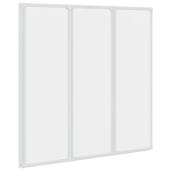 vidaXL Sprchový záves Matné 120 x 117 cm Hliník & PP panel – Obrázok 2