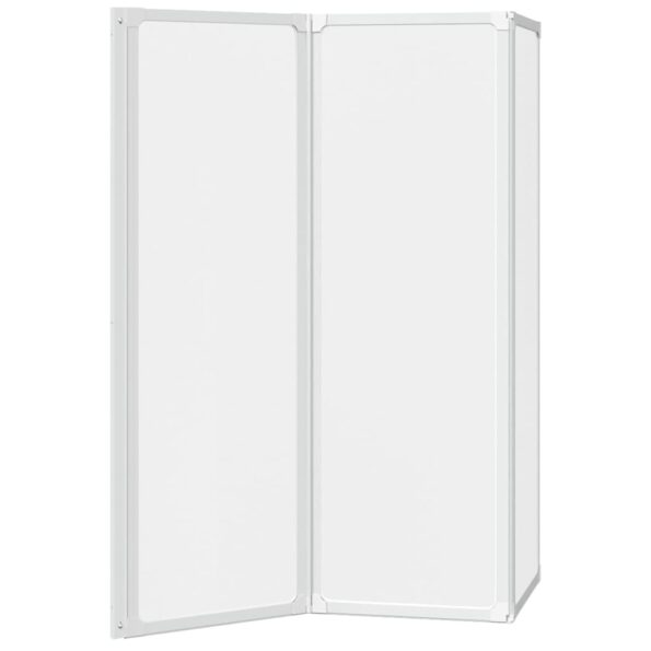vidaXL Sprchový záves Matné 120 x 117 cm Hliník & PP panel – Obrázok 5