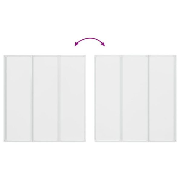 vidaXL Sprchový záves Matné 132 x 140 cm Hliník & PP panel – Obrázok 12