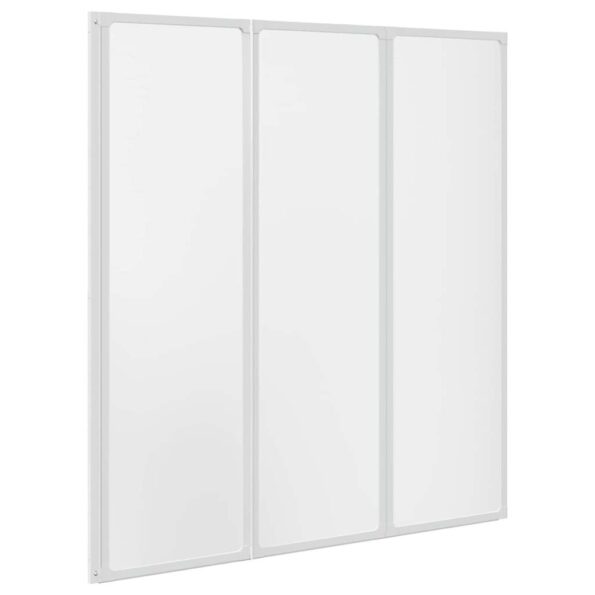 vidaXL Sprchový záves Matné 132 x 140 cm Hliník & PP panel – Obrázok 2