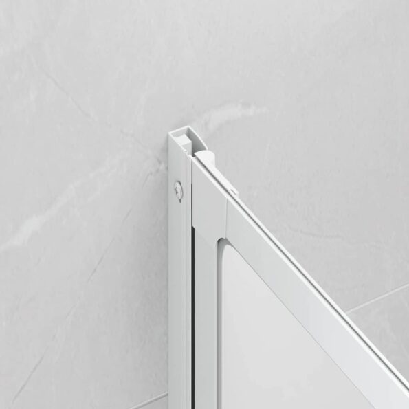 vidaXL Sprchový záves Matné 132 x 140 cm Hliník & PP panel – Obrázok 4