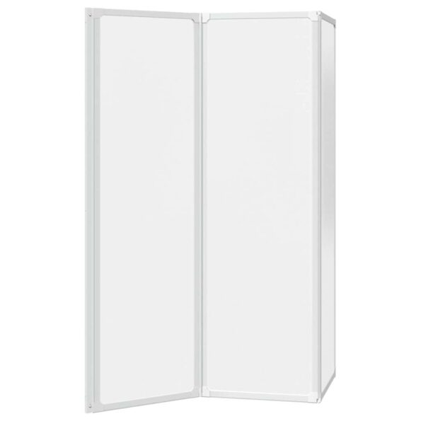 vidaXL Sprchový záves Matné 132 x 140 cm Hliník & PP panel – Obrázok 5