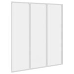 vidaXL Sprchový záves Matné 132 x 140 cm Hliník & PP panel – Obrázok 9