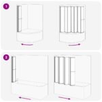 vidaXL Sprchový záves Matné 168 x 140 cm Hliník & PP panel – Obrázok 11