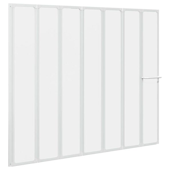 vidaXL Sprchový záves Matné 168 x 140 cm Hliník & PP panel – Obrázok 2