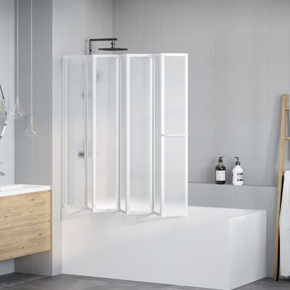 vidaXL Sprchový záves Matné 168 x 140 cm Hliník & PP panel – Obrázok 3