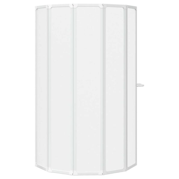 vidaXL Sprchový záves Matné 168 x 140 cm Hliník & PP panel – Obrázok 5