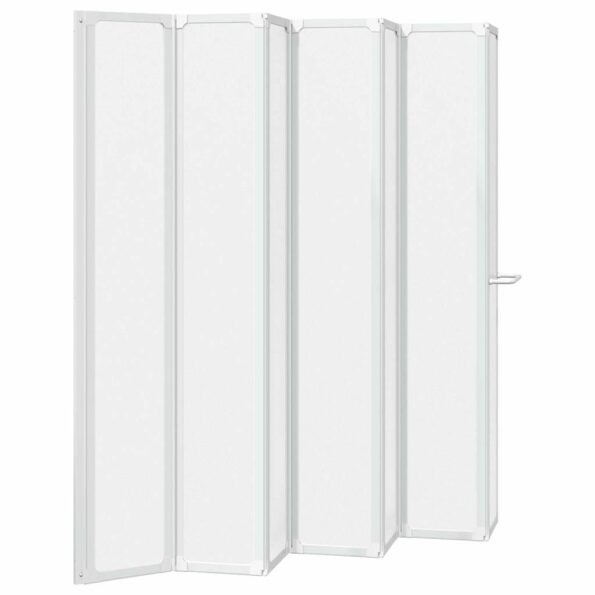 vidaXL Sprchový záves Matné 168 x 140 cm Hliník & PP panel – Obrázok 6