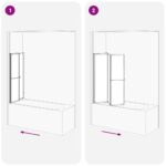 vidaXL Sprchový záves Matné 120 x 70 x 137 cm Hliník – Obrázok 10