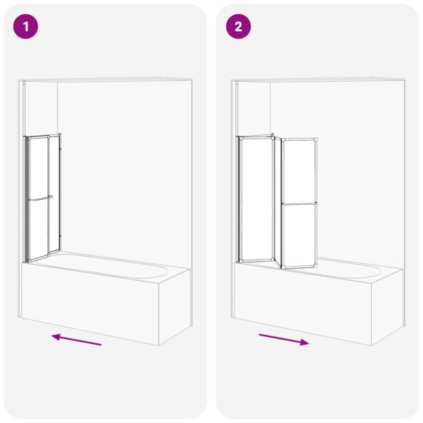 vidaXL Sprchový záves Matné 120 x 70 x 137 cm Hliník – Obrázok 10