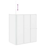 vidaXL Sprchový záves Matné 120 x 70 x 137 cm Hliník – Obrázok 11