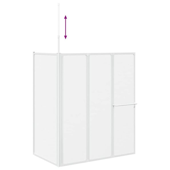 vidaXL Sprchový záves Matné 120 x 70 x 137 cm Hliník – Obrázok 11