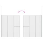 vidaXL Sprchový záves Matné 120 x 70 x 137 cm Hliník – Obrázok 12