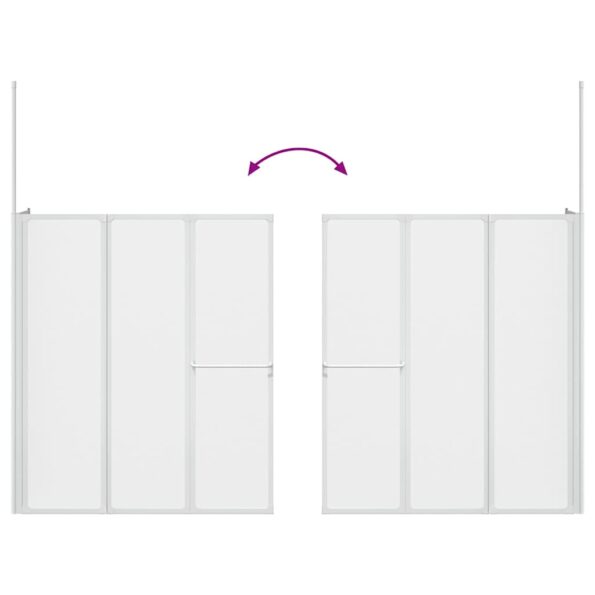 vidaXL Sprchový záves Matné 120 x 70 x 137 cm Hliník – Obrázok 12