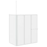 vidaXL Sprchový záves Matné 120 x 70 x 137 cm Hliník – Obrázok 2