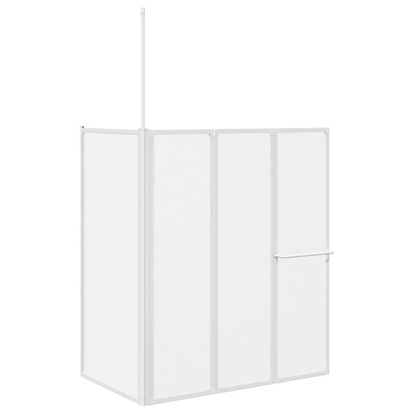 vidaXL Sprchový záves Matné 120 x 70 x 137 cm Hliník – Obrázok 2