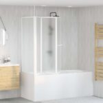 vidaXL Sprchový záves Matné 120 x 70 x 137 cm Hliník – Obrázok 3