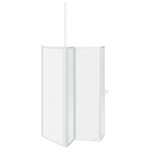 vidaXL Sprchový záves Matné 120 x 70 x 137 cm Hliník – Obrázok 4
