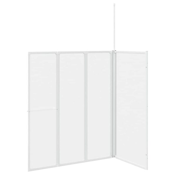 vidaXL Sprchový záves Matné 120 x 70 x 137 cm Hliník – Obrázok 8