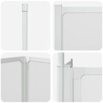 vidaXL Sprchový záves Matné 120 x 70 x 137 cm Hliník – Obrázok 9