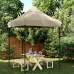 vidaXL Párty stan Sivohnedá 200 x 200 x 306 cm Oxfordská látka