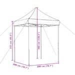 vidaXL Párty stan Sivohnedá 200 x 200 x 306 cm Oxfordská látka – Obrázok 11