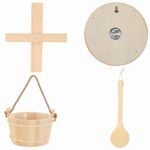 vidaXL Súprava doplnkov do sauny 4 pcs Hnedá – Obrázok 10