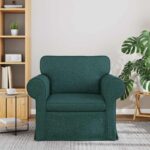 vidaXL Pohovka Tmavozelená 215 x 82 x 80 cm Kov – Obrázok 3