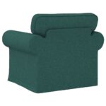 vidaXL Pohovka Tmavozelená 215 x 82 x 80 cm Kov – Obrázok 6