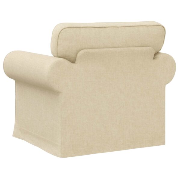 vidaXL Pohovka Krémová 215 x 82 x 80 cm Kov – Obrázok 6