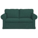 vidaXL Pohovka Tmavozelená 215 x 82 x 80 cm Kov – Obrázok 4