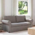 vidaXL Pohovka Sivohnedá 215 x 82 x 80 cm Kov