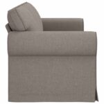 vidaXL Pohovka Sivohnedá 215 x 82 x 80 cm Kov – Obrázok 5