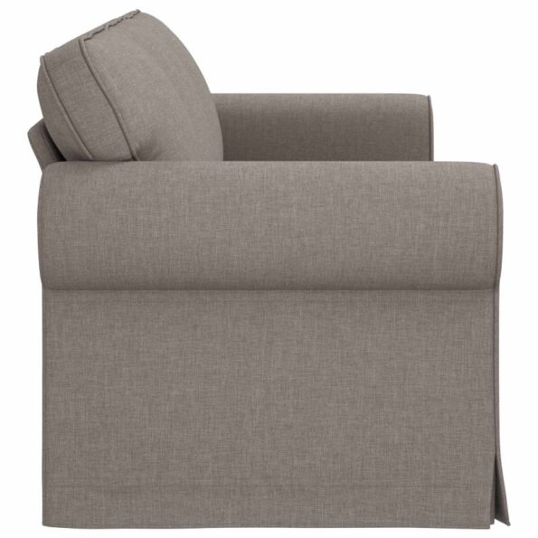 vidaXL Pohovka Sivohnedá 215 x 82 x 80 cm Kov – Obrázok 5