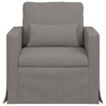 vidaXL Pohovka Sivohnedá 78 x 78 x 80 cm Kov – Obrázok 4