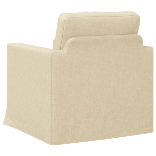 vidaXL Pohovka 60cm Krémová Kov – Obrázok 6