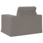 vidaXL Pohovka Sivohnedá 102 x 80 x 82 cm Kov – Obrázok 6